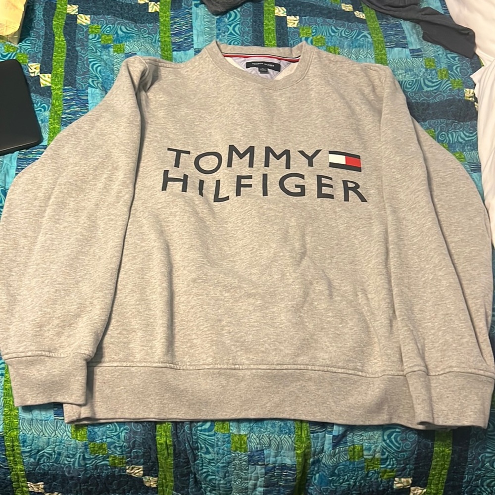 Mens XL Grey Tommy Hilfiger Sweatshirt